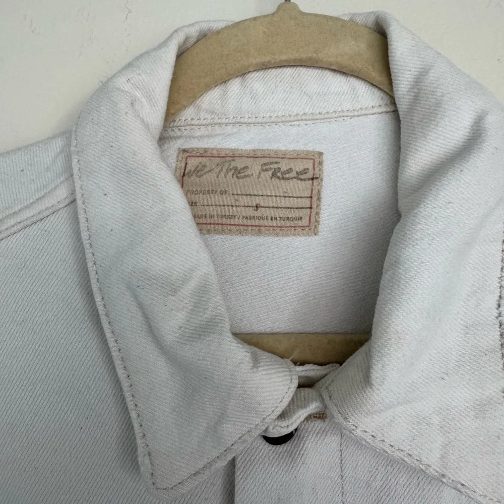 Free People White Denim Jacket - Picture 3 of 3